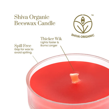 Natural beeswaxCandle Red | Diwali gift