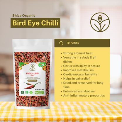 Bird Eye Chilli 50g | Shiva Organic