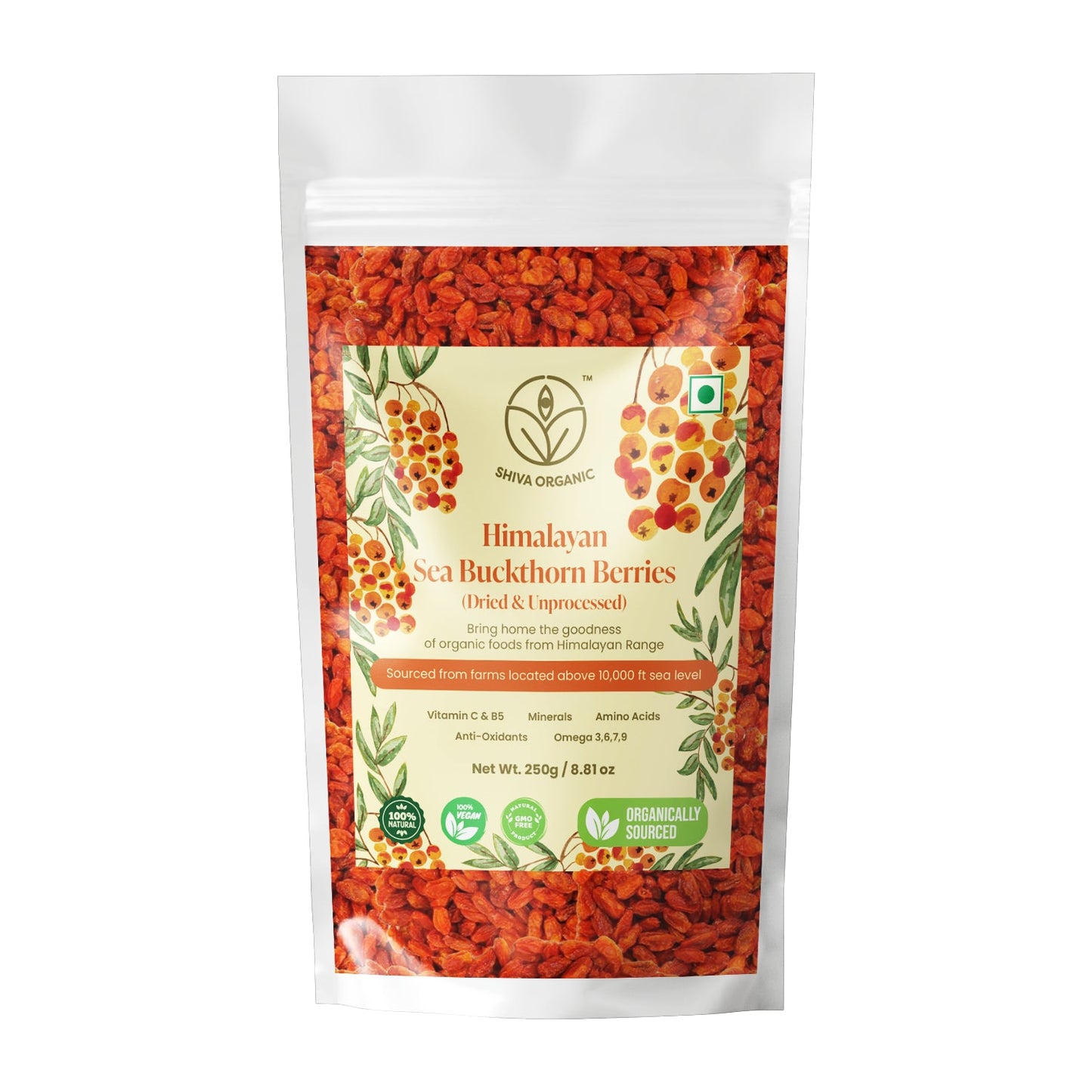 Seabuckthorn Berries Dry - Himalayan