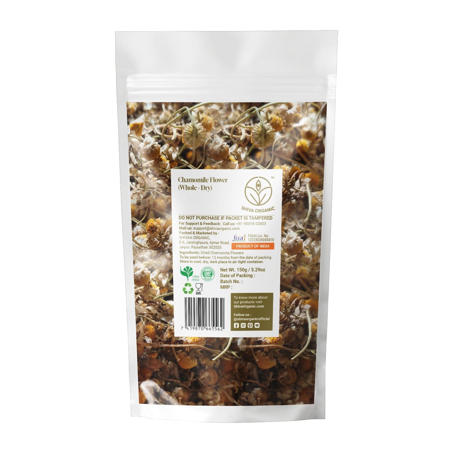 Chamomile Flower Tea | Shiva Organic