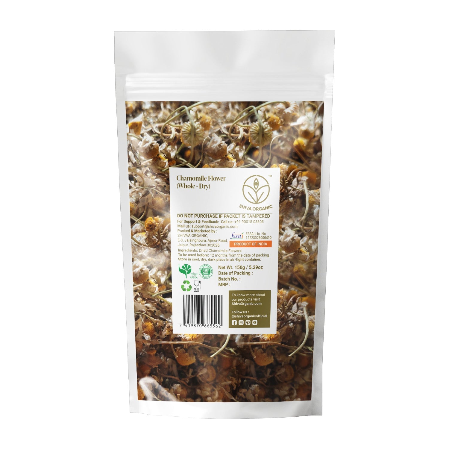 Chamomile Flower Tea | Shiva Organic