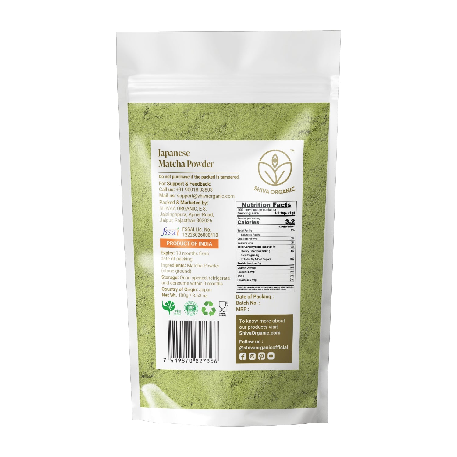 Japanese Matcha Powder | Shiva Organic