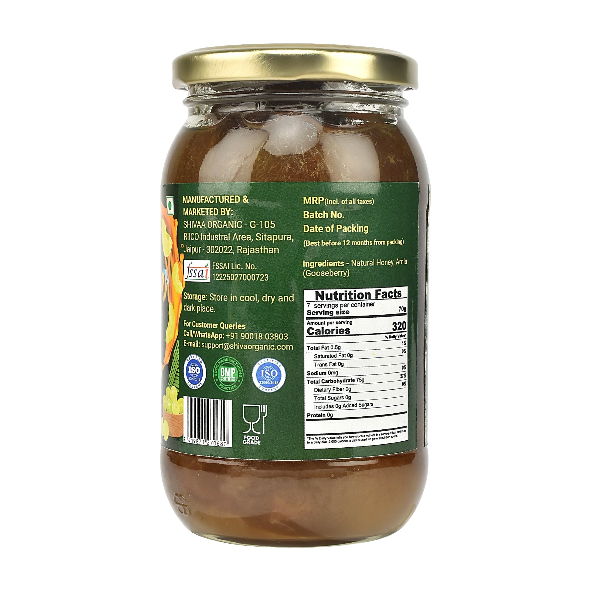 Honey Amla Murabba | High Vitamin  | Shiva Organic